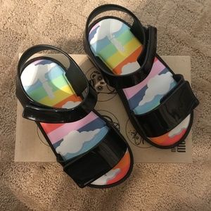 Mini Melissa Black Toddler Sandals in Size 10